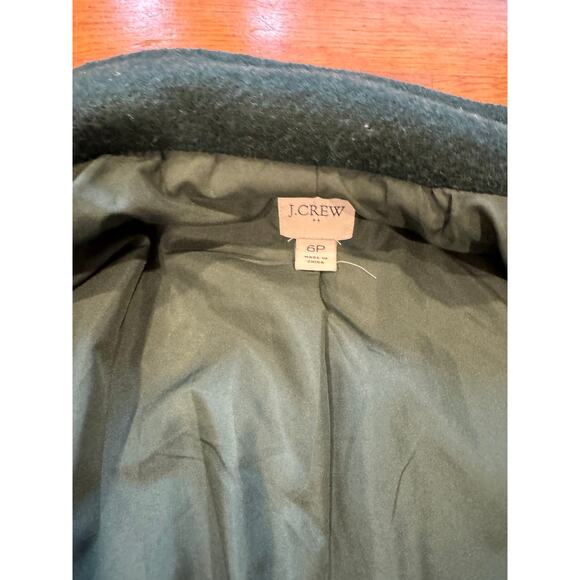 J. Crew  forest green Cocoon wool blend Coat size 6 - Picture 8 of 9